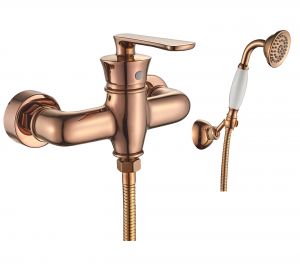 Комплект смесител за душ и ръчен душ Siempre -  цвят Bronze 