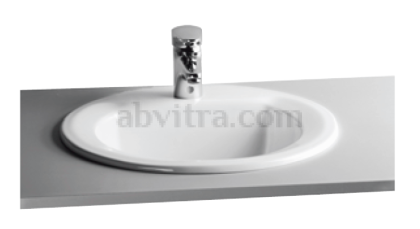 Овална мивка за вграждане над плот за баня Arkitekt