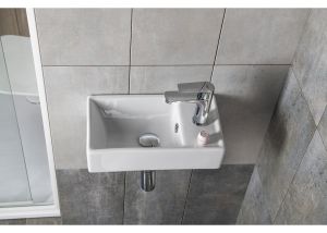 Малка мивка за баня и тоалетна Minos Right