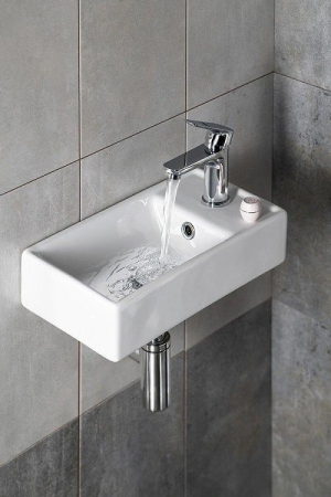 Малка мивка за баня и тоалетна Minos Right