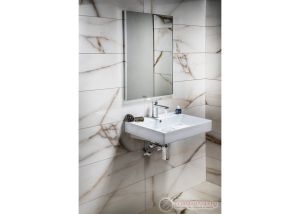 Мивка за баня върху плот Stance 70см - Бял гланц 