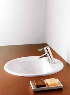 Овална мивка за вграждане над плот за баня Arkitekt