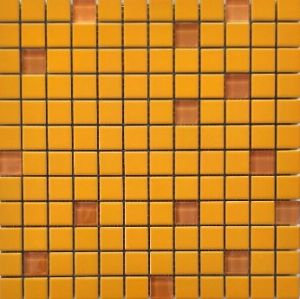 Оранжева стъклено-керамична мозайка 2,5х2,5см Energy Orange Mix